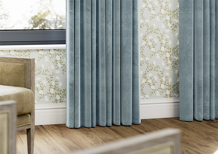 Ultra Luxe Velvet, Blue Cloud - Made to Measure Curtains - Image 5